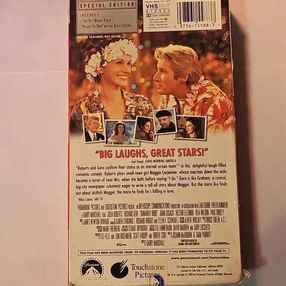 Runaway Bride Special Edition VHS Tape Movie Classic - Picture 2 of 3
